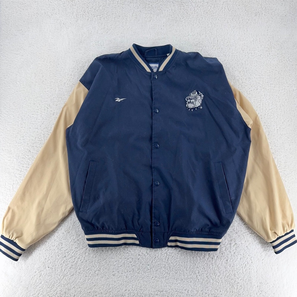 vtg GEORGETOWN UNIVERSITY HOYAS‎ REEBOK VARSITY BOMBER JACKET XL ncaa
